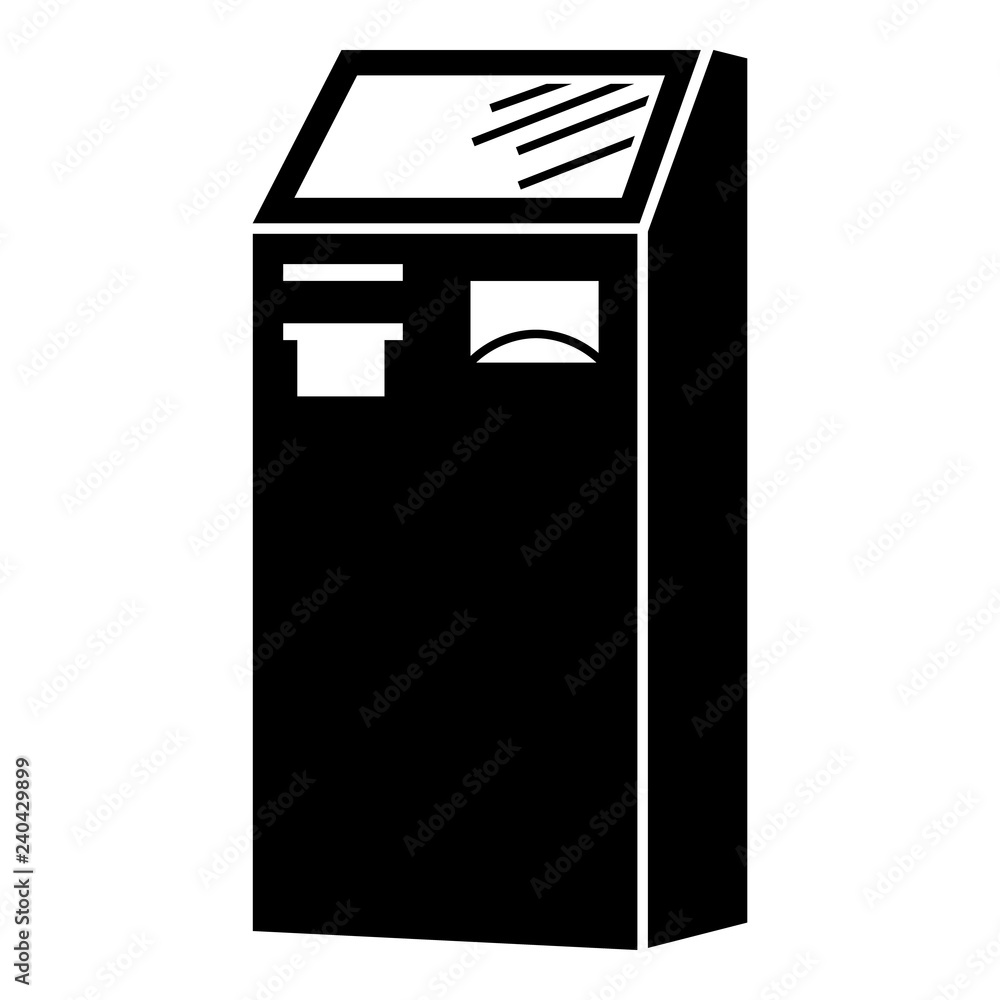 Poster payment machine icon. simple illustration of payment machine vector icon for web design isolated on 