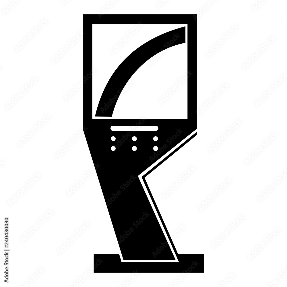 Poster payment terminal icon. simple illustration of payment terminal vector icon for web design isolated o