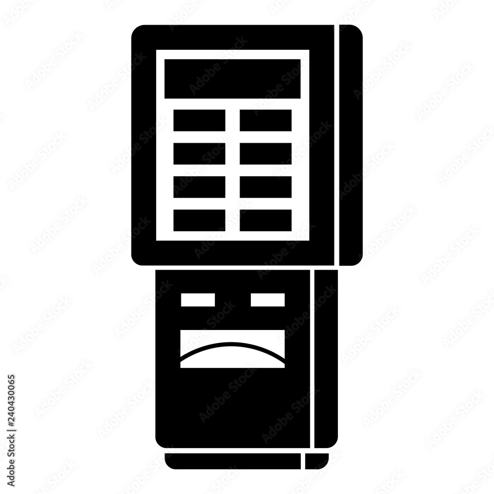 Poster street vending machine icon. simple illustration of street vending machine vector icon for web desig