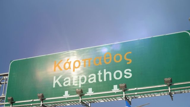 Airplane Landing Karpathos Island
