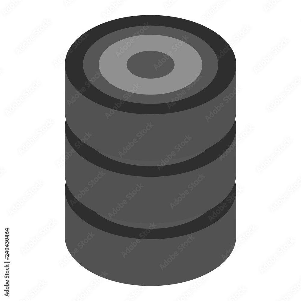 Poster stack of car tire icon. isometric of stack of car tire vector icon for web design isolated on white 