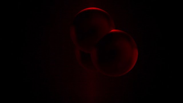 Rotating 3D Molecules [4K Seamless Loop] (Red)