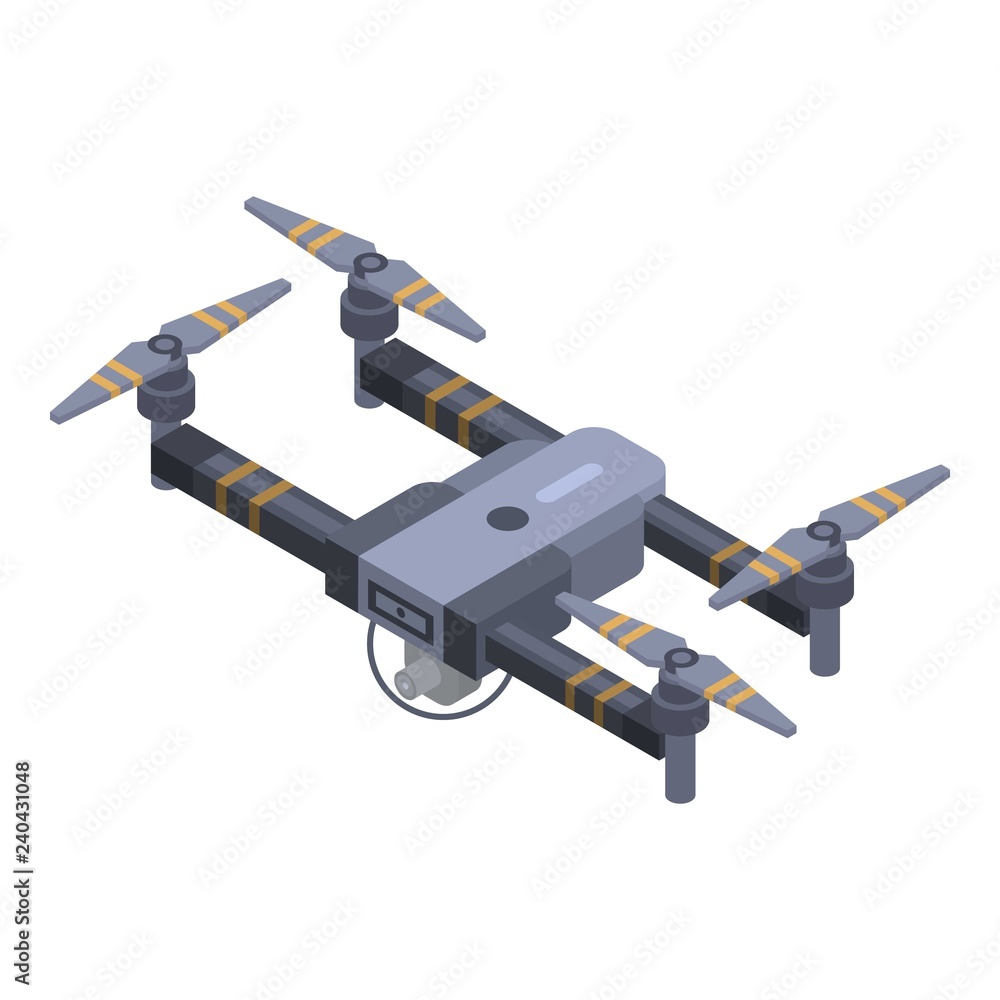 Poster modern drone icon. isometric of modern drone vector icon for web design isolated on white background