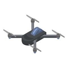 Aerial drone icon. Isometric of aerial drone vector icon for web design isolated on white background