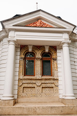 Fototapeta premium detail of a building with a bas-relief on the facade