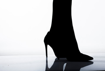 Woman heels. Legs