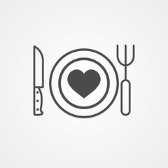 Cutlery vector icon sign symbol