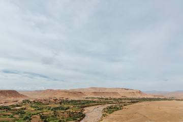 oasis and desert in Morocco
