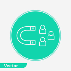 User attraction vector icon sign symbol