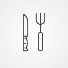 Cutlery vector icon sign symbol
