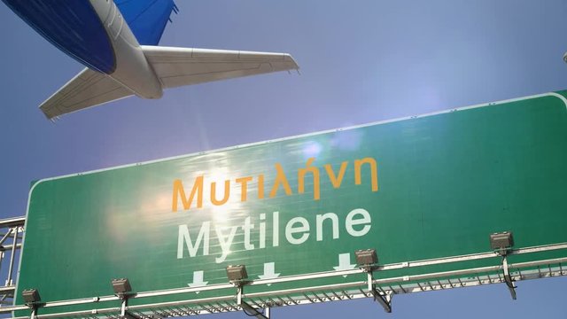 Airplane Take off Mytilene