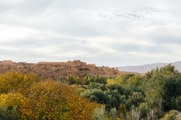 Obraz premium old buildings and landscape in rural Morocco