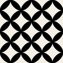 Seamless geometric pattern of circles on a beige background. Simple geo pattern. Clothing fabric print, wrap paper textile.