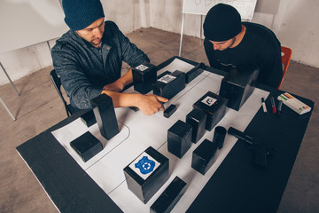 Men planing a heist