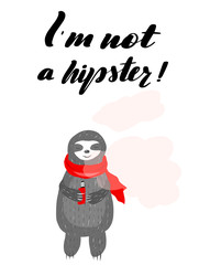 Inspirational funny lettering inscription I'm