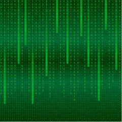 Matrix abstract tech background with binary code