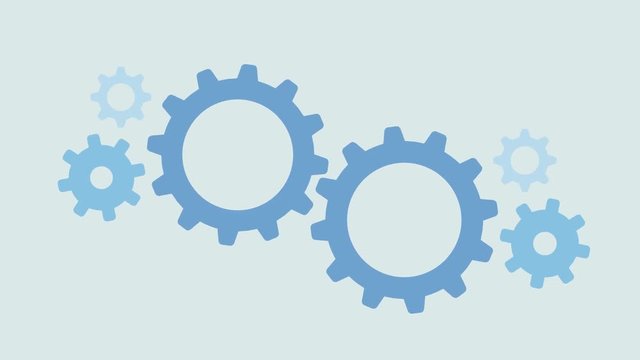 Zahnrad, Animation, blau, Loop