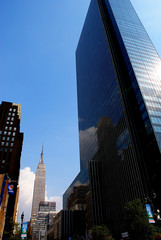 New York, USA - August 14, 2012: Skyscrapers of the city of New York during the summer.
