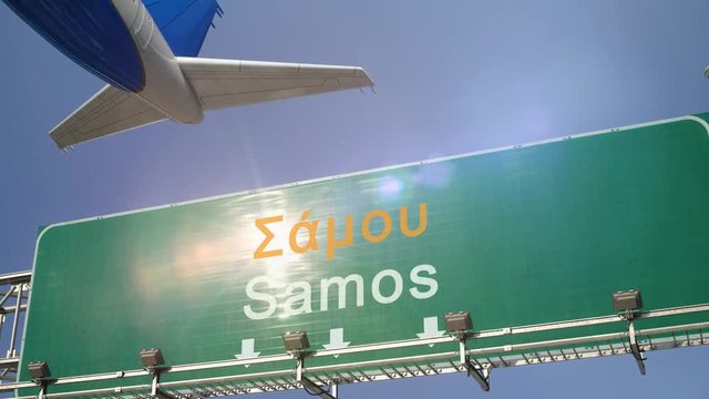 Airplane Take off Samos