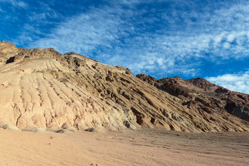 Hills eroding near Artist's Palette in Death Valley National Park, California, USA
