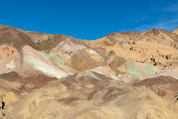 The colorful mountains at Artist's Palette in Death Valley National Park, California, USA