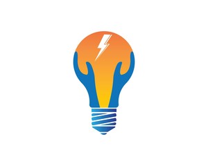 bulb logo vector ilustration