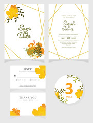Fototapeta na wymiar Wedding invitation card. Vector illustration