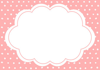 吹出し　手描きドット背景