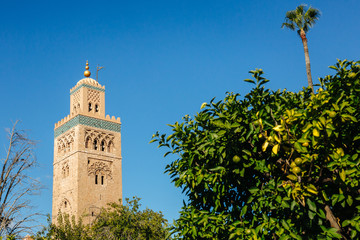 Fototapeta na wymiar Koutoubia Mosque in Marrakech, Morocco