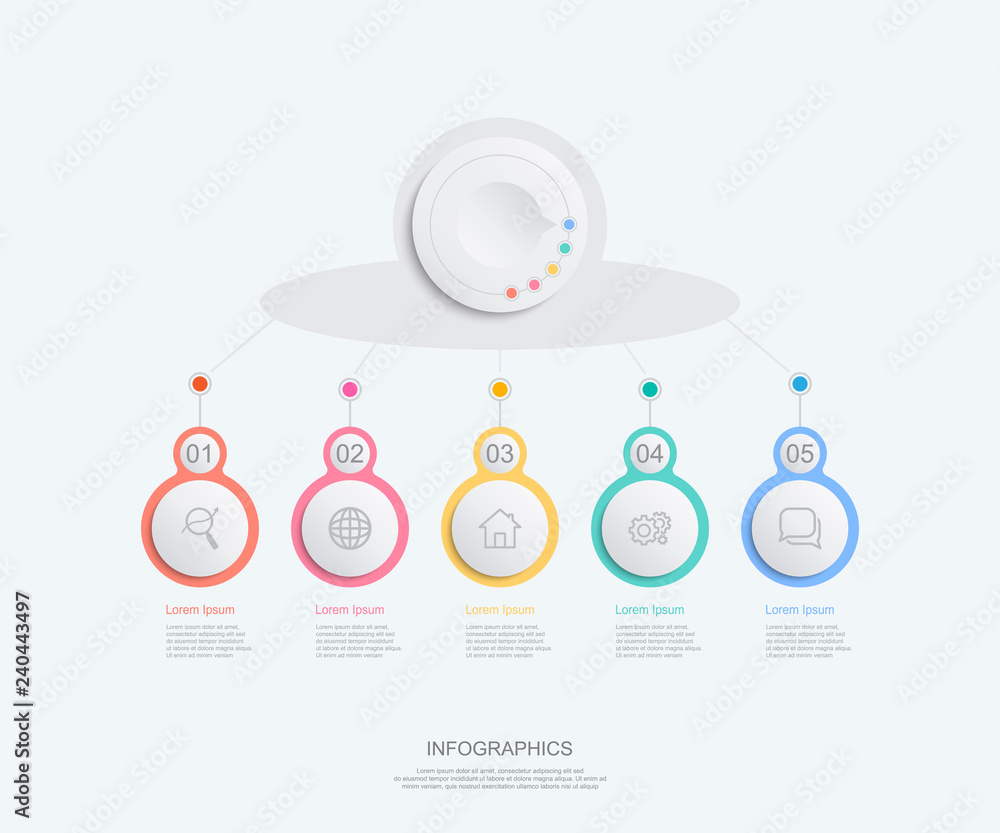 Poster business infographic.business data visualization. vector abstract infographics timeline design templ