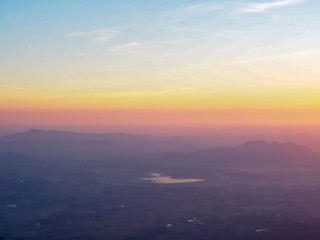Fototapeta premium Dawn in the mountains. Morning.