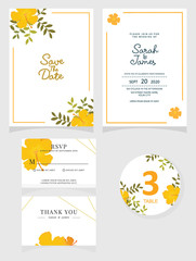 Wedding invitation card. Vector illustration