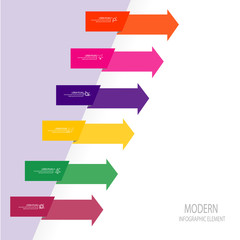 modern infographic banner arrow template element