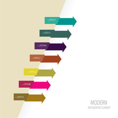 modern infographic banner arrow template element