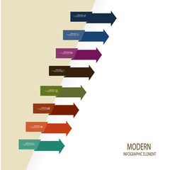 modern infographic banner arrow template element