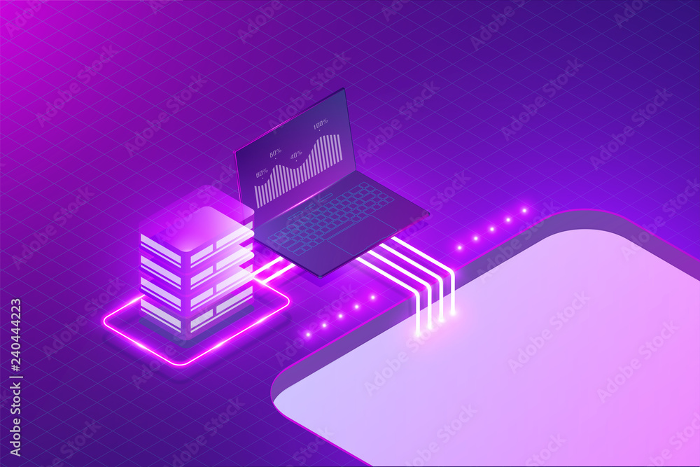 Canvas Prints business analysis system, computing concept vector illustration.