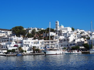 Beautiful Greek town Adamas in Milos