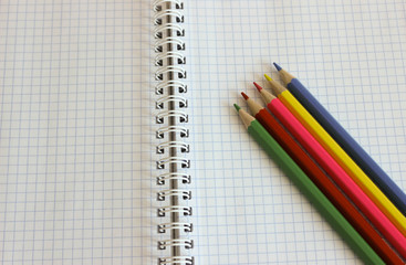 Pencils and notebook