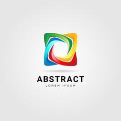 Abstract Colorful Star Looping Logo Sign Symbol Icon