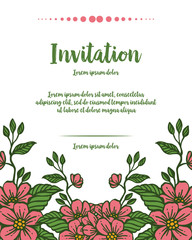 Wedding invitation cards with flower vector illlustration