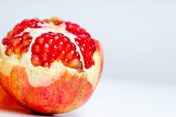 Creative layout made of fruits on a white background