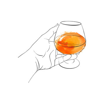recommend clip art: hand with cognac glass