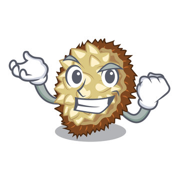 Successful marang fruit in shape a cartoon