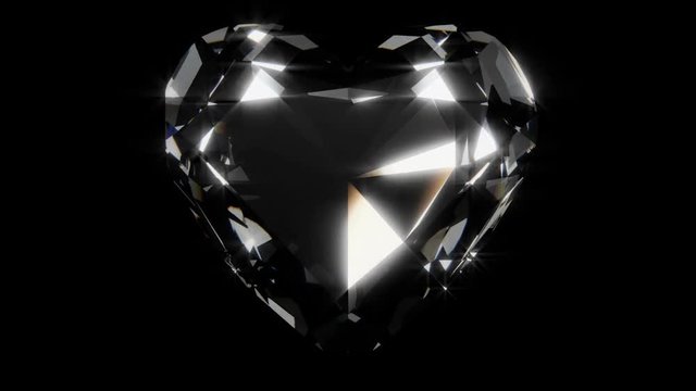 Diamond heart with glitter - Seamless Loop