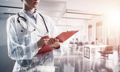 Medical industry concept by means of successful doctor