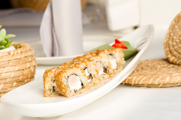 sushi  shrimp tomago