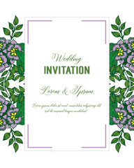 invitation card for wedding floral design vector illustration
