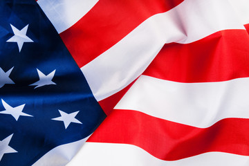 American flag border isolated on white background