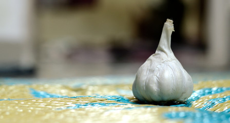 garlic bulb on matt