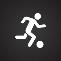 Soccer player icon on white background for graphic and web design, Modern simple vector sign. Internet concept. Trendy symbol for website design web button or mobile app